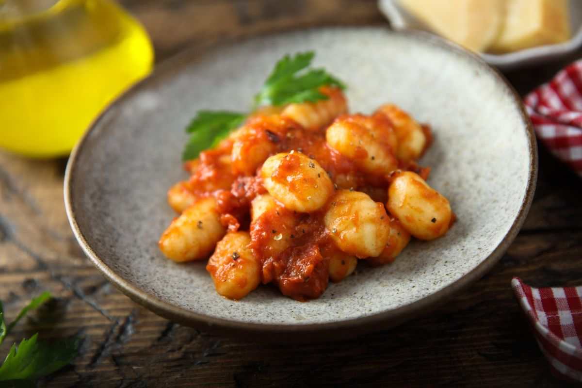 Piatto di gnocchi